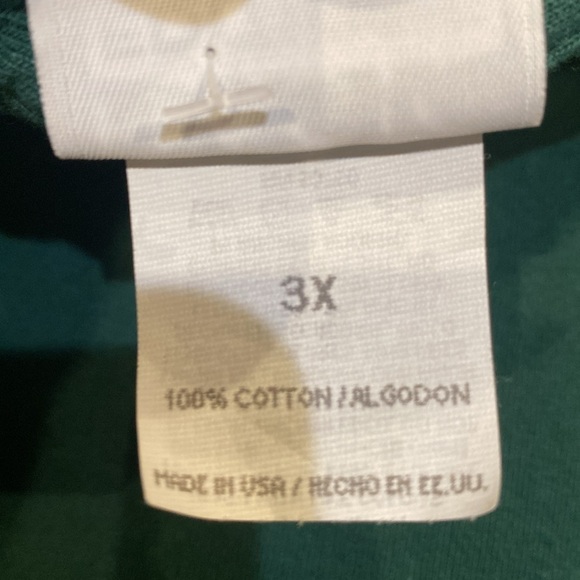 Men's  3X pocketed green T-shirt. Basic Editions Vintage - Picture 4 of 5